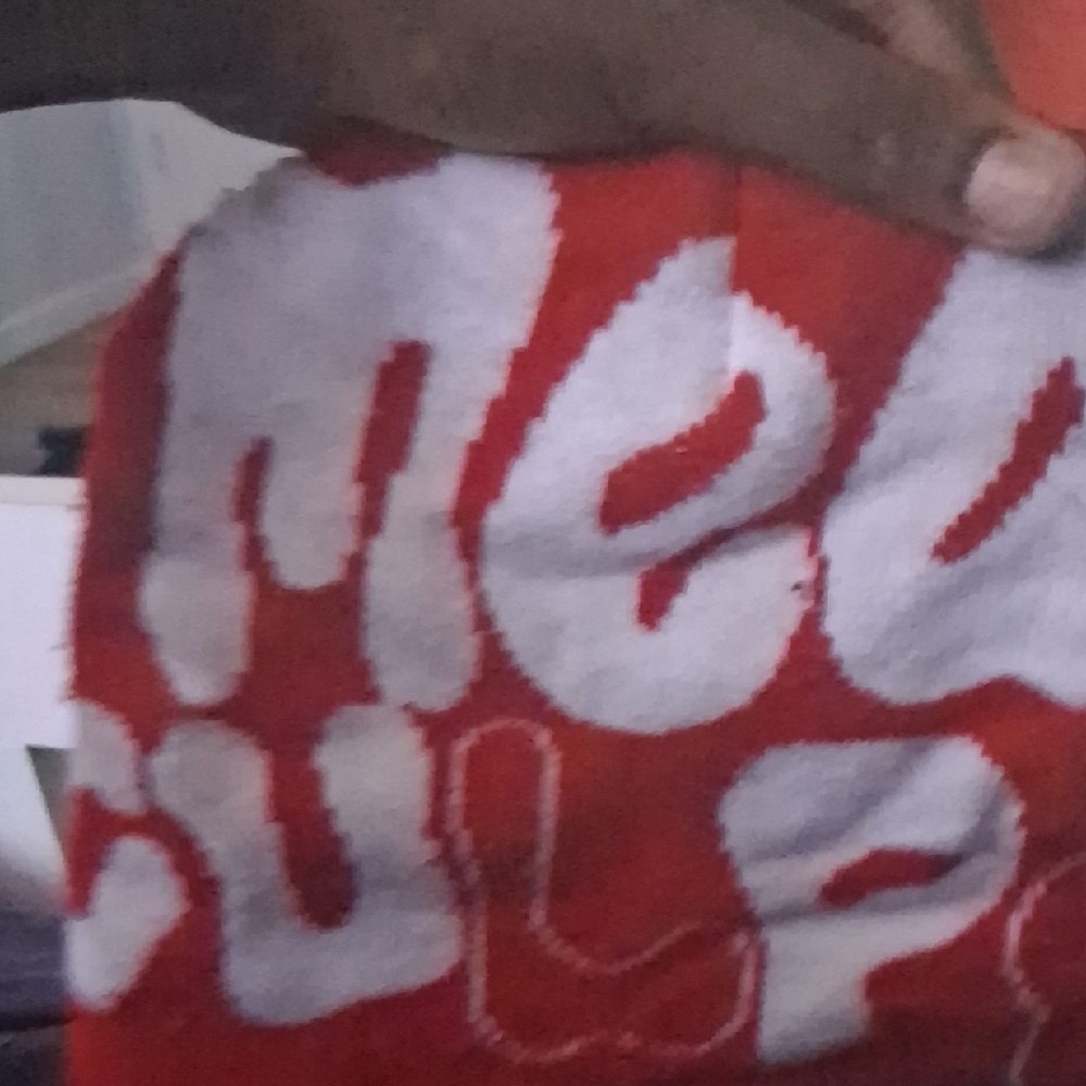 Red and White Men's Scarf